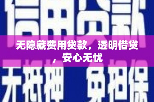 林边无隐藏费用贷款，透明借贷，安心无忧